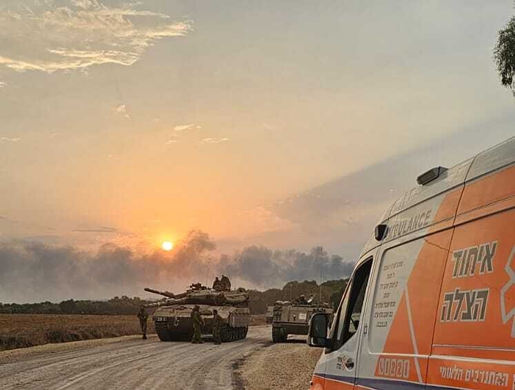 Gaza border area after the attack of Oct 7, 2023 (photo dated Oct 7, 2023)
